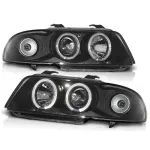 Set de faruri de tuning cu ochi de înger halogen potrivit pentru Audi A4 B5 11.1994-12.1998 sedan/combinate, stânga și dreapta