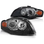 Set de faruri de tuning cu ochi de înger halogen potrivit pentru Audi A4 B7 11.2004-03.2008 sedan/combinație/cabriolet, stânga și dreapta