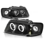 Set de faruri tuning cu ochi de înger halogen, potrivit pentru Audi A3 8L 08.1996-08.2000, stânga și dreapta