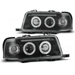 Set de faruri tuning cu ochi de înger halogen potrivit pentru Audi 80 B4 09.1991-04.1996, stânga și dreapta