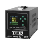 UPS TED Electric 1000VA/700W cu runtime extins și undă sinusoidală pură