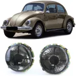 Faruri fumurii cu mira potrivite pentru VW Beetle + Cabriolet din 73