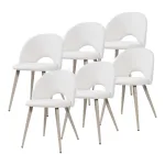 Esszimmerstuhl Karijoki 6er Set Webstoff Beige [en.casa]