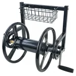 RAMROXX® tambur de furtun montat pe perete 38 m – cadru din oțel robust + racord din alamă