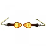 Indicator LED Mini pentru motocicletă ELEGANT Indicator Mini personalizat Negru cu E-Mark