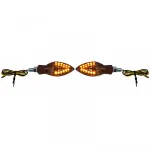 Indicatori LED mini pentru motocicletă Spades Custom Black Smoke Mini Indicatori cu aprobat E