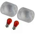 Lentile de semnalizare clare incl. becuri, potrivite pentru Kawasaki cu marcaj E
