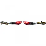 Semnalizator LED Mini pentru motocicletă, lumină de spate duală, universală, neagră, cu marcaj E