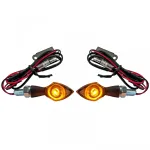 Semnalizator LED Mini pentru motocicletă Pen Head Personalizat Negru Mini Indicator cu E-Mark