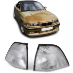 Set de semnalizatoare albe potrivit pentru BMW Seria 3 E36 Coupe Cabrio 1990-1999