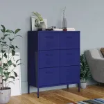 Dulap cu sertare, bleumarin, 80x35x101,5 cm, oțel GartenMobel Dekor