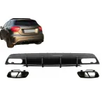Difuzor Bara Spate cu Ornamente Evacuare Mercedes A-Class W176 (2013-2018) A45 Facelift Design
