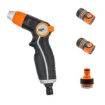 Pistol stropit gradina, tip jet, metal, plastic, debit reglabil cu cuple si adaptor Richmann Exclusive GartenVIP DiyLine