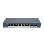 Switch PoE Hikvision cu 8 porturi Gigabit, 2 SFP, VLAN, 80W, 300 m