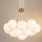 Lustra MODERNA LOFT Bagliore, Glob, 7xE27, Inaltime Reglabila, Auriu