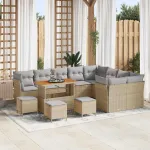 Set de canapele pentru grădină 13 pcs bej și gri deschis GartenMobel Dekor