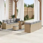 Set de canapele pentru grădină 12 pcs Beige și gri deschis GartenMobel Dekor