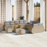Set de canapele pentru grădină 13 pcs bej și gri deschis GartenMobel Dekor