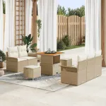 Set de canapele pentru grădină cu pernă 8 pcs Bej și crem GartenMobel Dekor