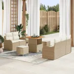 Set de canapele pentru grădină cu pernă 8 pcs Bej și crem GartenMobel Dekor