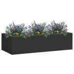 Cutie pentru flori de birou, antracit, 90x40x23 cm, oțel GartenMobel Dekor