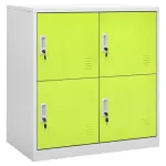Dulap vestiar, gri deschis și verde, 90x45x92,5 cm, oțel GartenMobel Dekor