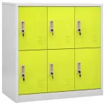 Dulap vestiar, gri deschis și verde, 90x45x92,5 cm, oțel GartenMobel Dekor