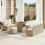 Set de canapele pentru grădină cu pernă 8 pcs Bej și crem GartenMobel Dekor