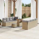 Set de canapele pentru grădină cu pernă Beige și gri deschis GartenMobel Dekor