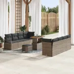 Set de canapele pentru grădină cu pernă Gri 90 x 55 x 71 cm GartenMobel Dekor