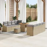 Set de canapele pentru grădină 11 pcs Beige și gri deschis GartenMobel Dekor