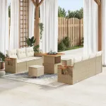 Set de canapele pentru grădină 13 pcs Bej și crem poliratan GartenMobel Dekor
