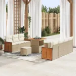 Set de canapele pentru grădină 13 pcs Bej și crem poliratan GartenMobel Dekor
