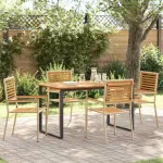 Set de masă pentru grădină 5 pcs Bej Lemn Solid de Acacia GartenMobel Dekor