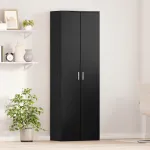 Bufet Stejar negru 60 x 35 x 180 cm Lemn compozit GartenMobel Dekor