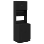 Bufet de bucătărie cu raft 2 pcs Stejar Negru 60 x 50 x 180 cm GartenMobel Dekor