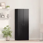 Dulap de birou Stejar Negru 60 x 32 x 152,5 cm Lemn compozit GartenMobel Dekor