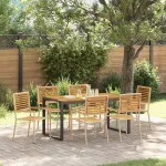 Set de masă pentru grădină 7 pcs Bej și Maro poliratan GartenMobel Dekor