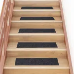 Covorașe scări autoadezive, 30 buc., 76x20 cm, gri închis, dreptunghiulare GartenMobel Dekor