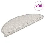 Covorașe scară autoadezive aspect sisal 30 buc Platina GartenMobel Dekor
