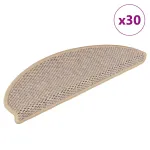 Covorașe scări autoadezive 30 buc. bej deschis 65x21x4 cm sisal GartenMobel Dekor