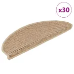 Covorașe scări autoadezive 30buc nisipiu 65x21x4cm aspect sisal GartenMobel Dekor