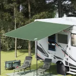 Copertina Parasolar pentru Rulota sau Caravana, Verde, 350x240 cm, Impermeabila