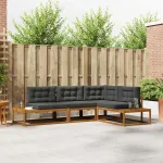 Set de canapele de exterior 4 Bucată Natural și Antracit GartenMobel Dekor