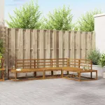 Set de canapele de exterior 4 Bucată natural GartenMobel Dekor