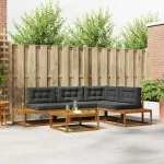 Set de canapele de exterior 5 Bucată Natural și Antracit GartenMobel Dekor