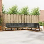 Set de canapele de exterior 6 Bucată Natural și Antracit GartenMobel Dekor