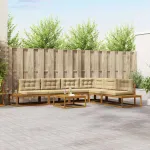 Set de canapele de exterior 7 Bucată Natural și Bej GartenMobel Dekor