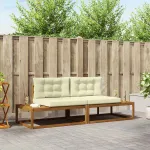 Set de canapele de exterior cu pernă 2 Bucată Natural și Crem GartenMobel Dekor