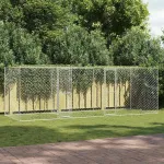 Cușcă pentru câine Argintiu 600 x 200 x 200 cm Oțel Galvanizat GartenMobel Dekor